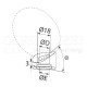 Cale d'angle pour arrêt tête conique pour tube plat - 40° à 60°