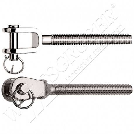 Chape filetée externe droite - M6 - Longueur 30mm