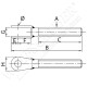 Chape filetée externe droite - M6 - Longueur 47mm