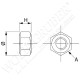 Écrou hexagonal droit en inox - M6