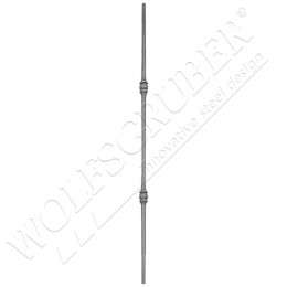 Barreau de diamètre 12mm, Longueur 1000mm - 2 noeuds