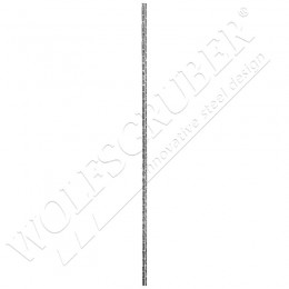 Barreau martelé carré 14mm, Longueur 1000mm - droit