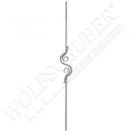 Barreau martelé carré 12mm, Longueur 1000mm - Largeur 110mm