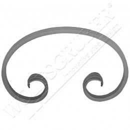 Volute en forme de C en fer forgé - Dimension 70x120 et épaisseur 12x5mm