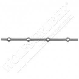 Traverse à trous en fer forgé - Carré de 14mm