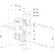 Serrure à double cylindre profil 50 - Portail battant