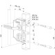 Serrure type fer forgé coffre 90 pour profil 30/40 de portail battant