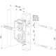 Serrure type fer forgé coffre 80 pour profil plat de portail battant