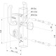 Serrure type industriel pour profil 40 - Portail coulissant