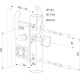 Serrure à double cylindre profil 60 - Portail coulissant