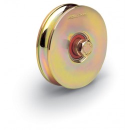 Roue 1 roulement boulon traversant - Diamètre 80 - Gorge O de 16mm