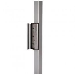 Gâche en inox type industriel plaque anthracite pour portail battant