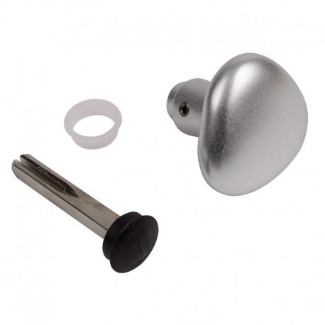 Demi-poignée ronde en aluminium