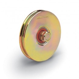 Roue 1 roulement avec boulon traversant - Diamètre 60 - Gorge carrée 