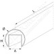Tube cannelé inox - Ø48,3 - Longueur 3 mètres