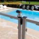 Gâche pour serrure de portillon de piscine - Profil carré