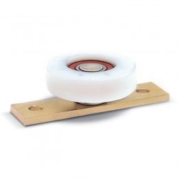 Roue en nylon avec roulement sur plaque diamètre 60