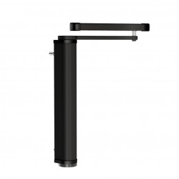 Ferme-portillon motorisé avec bras à glissière - Ouverture à 90° - Noir