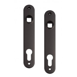 Plaque de propreté pour serrure à encastrer - Noir - Aluminium (x2 pièces)