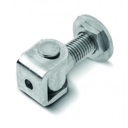 Gond réglable à souder - Diamètre 20 - En inox