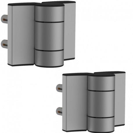 LOCINOX DINO-2 Charnière Locinox 180° à Double Roulements - Version Argent | Performance & Fluidité