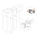 Charnière 180° réglable sur 2 dimensions - RAL ARGENT