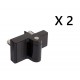 Charnière 180° réglable sur 2 dimensions - RAL 9005