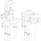 Serrure pour portillon de piscine - Coffre blanc