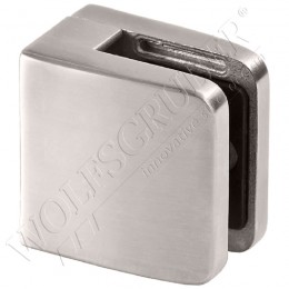 Pince à verre en inox pour plat - Dimension 55x55 (épaisseur verre 44/2)