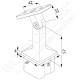 Support de main-courante orientable pour tube carré