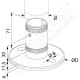 Embase ronde pour poteau à manchonner - Diamètre 33,7
