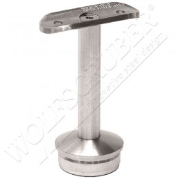 Support de main courante avec plaque d'adaptation pour tube rond - Diamètre 33,7