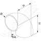 Coude à 90° à souder - Hauteur 48