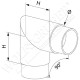 Coude droit à 90° - Pour tube diamètre 33,7