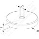 Cache-embase pour support de main-courante - Diamètre 76 et DI de 12mm