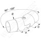 Coude réglable 90°à180° - Pour tube diamètre 33,7