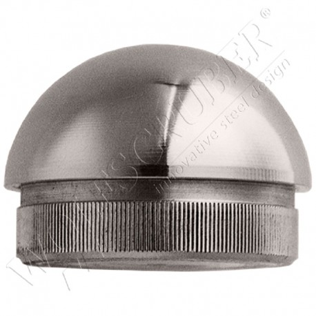 Embout hémisphérique en inox - Diamètre 33,7