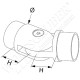 Coude réglable 90° à 180° - Pour tube diamètre 42,4