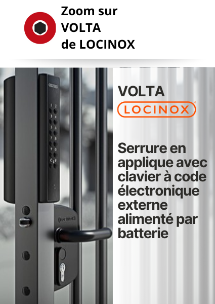 VOLTA 60x80 LOCINOX Serrure &agrave; code &eacute;lectronique, autonome pour portails